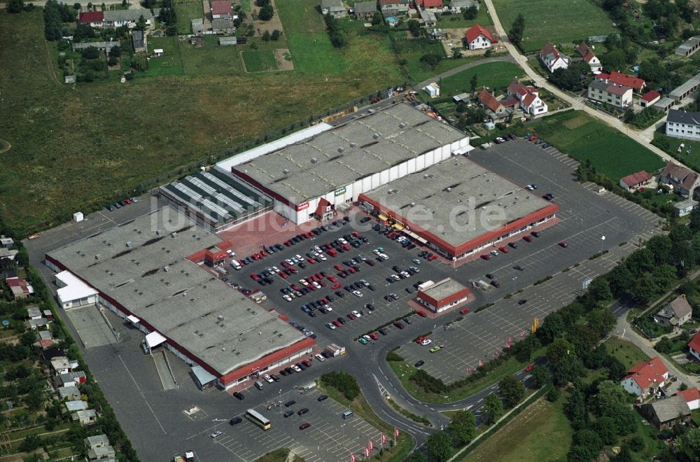 Luftbild Seelow - Einkaufszentrum Seelow an der Bundesstraße B1 in Seelow im Bundesland Brandenburg