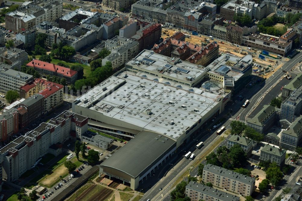 Warschau Mokotow von oben - Einkaufszentrum Warszawa Wilenska Shopping Center an der ul Targowa in Warschau in Polen