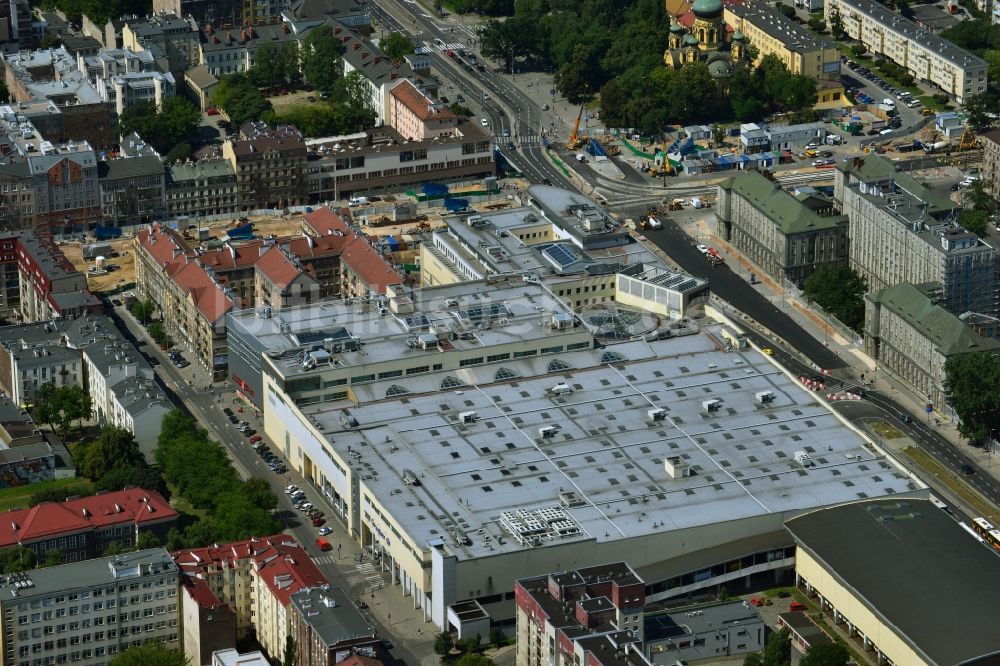 Warschau Mokotow aus der Vogelperspektive: Einkaufszentrum Warszawa Wilenska Shopping Center an der ul Targowa in Warschau in Polen