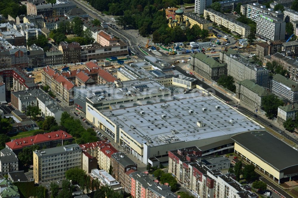 Luftaufnahme Warschau Mokotow - Einkaufszentrum Warszawa Wilenska Shopping Center an der ul Targowa in Warschau in Polen