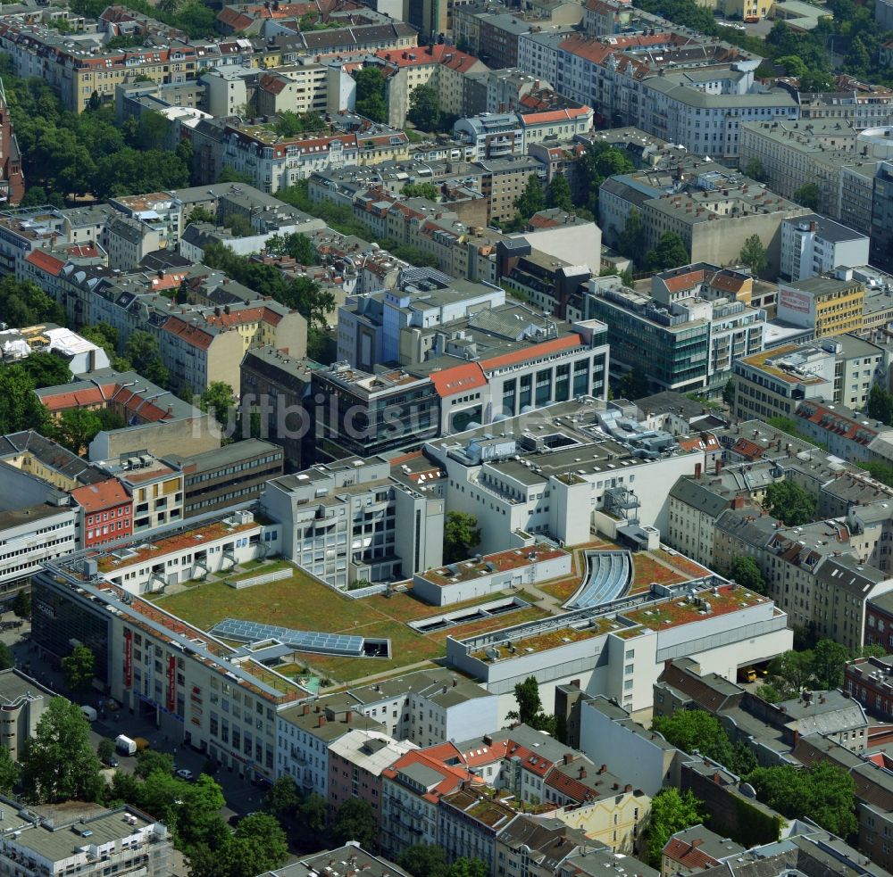 Berlin Wilmersdorf von oben - Einkaufszentrum Wilmersdorf Arcaden an der Wilmersdorfer Straße in Berlin