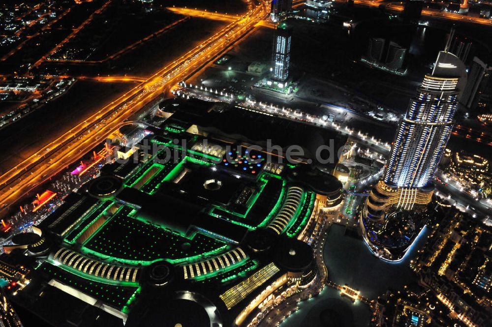 Dubai aus der Vogelperspektive: Einkaufszentrums Dubai Mall ,das derzeit zweitgrößtem Einkaufszentrum der Welt im neuen Stadtteil Downtown Dubai