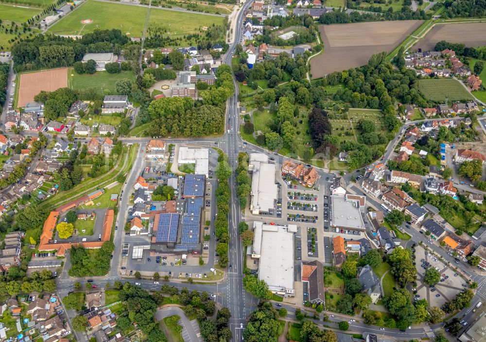 Luftbild Hamm - Einkaufzentren im Ortsteil Herringen in Hamm im Bundesland Nordrhein-Westfalen, Deutschland