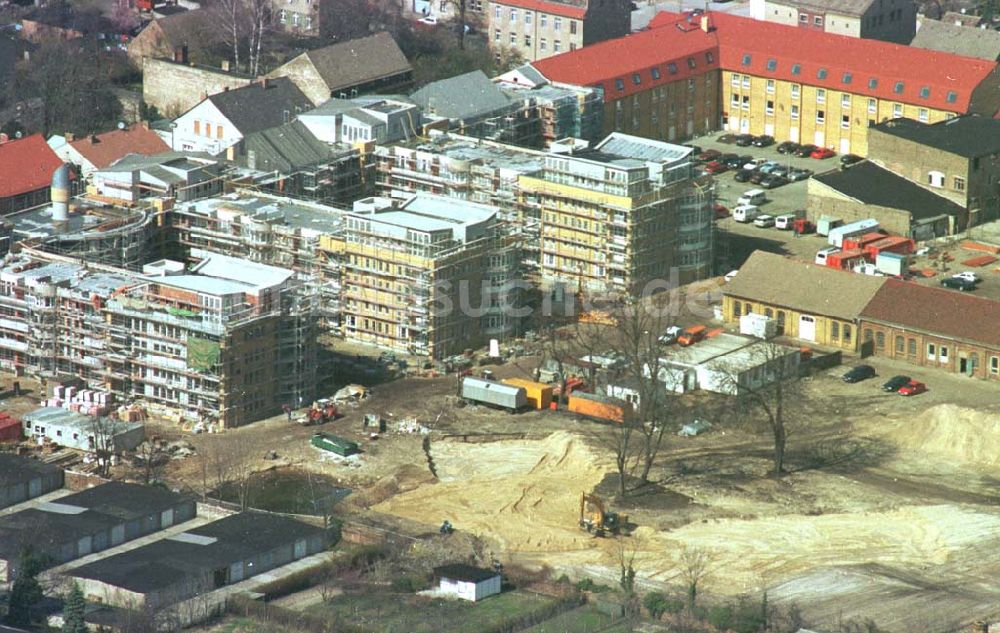 Luftbild Luckenwalde / Brandenburg - Einkaufzentrum- und Bürohausbau im Stadtzentrum von Luckenwalde / Brandenburg.