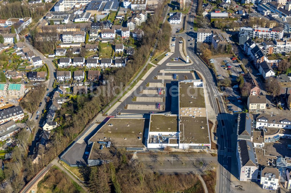 Heiligenhaus aus der Vogelperspektive: Einkaufzentrum Forum Hitzbleck in Heiligenhaus im Bundesland Nordrhein-Westfalen, Deutschland