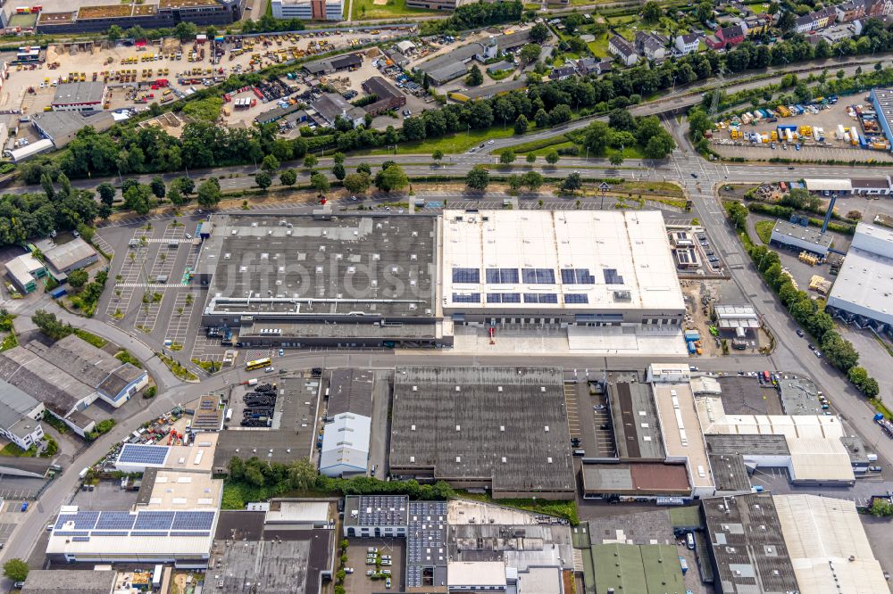 Luftbild Mülheim an der Ruhr - Einkaufzentrum des HafenCenter mit Edeka-Paschmann in Mülheim an der Ruhr im Bundesland Nordrhein-Westfalen, Deutschland