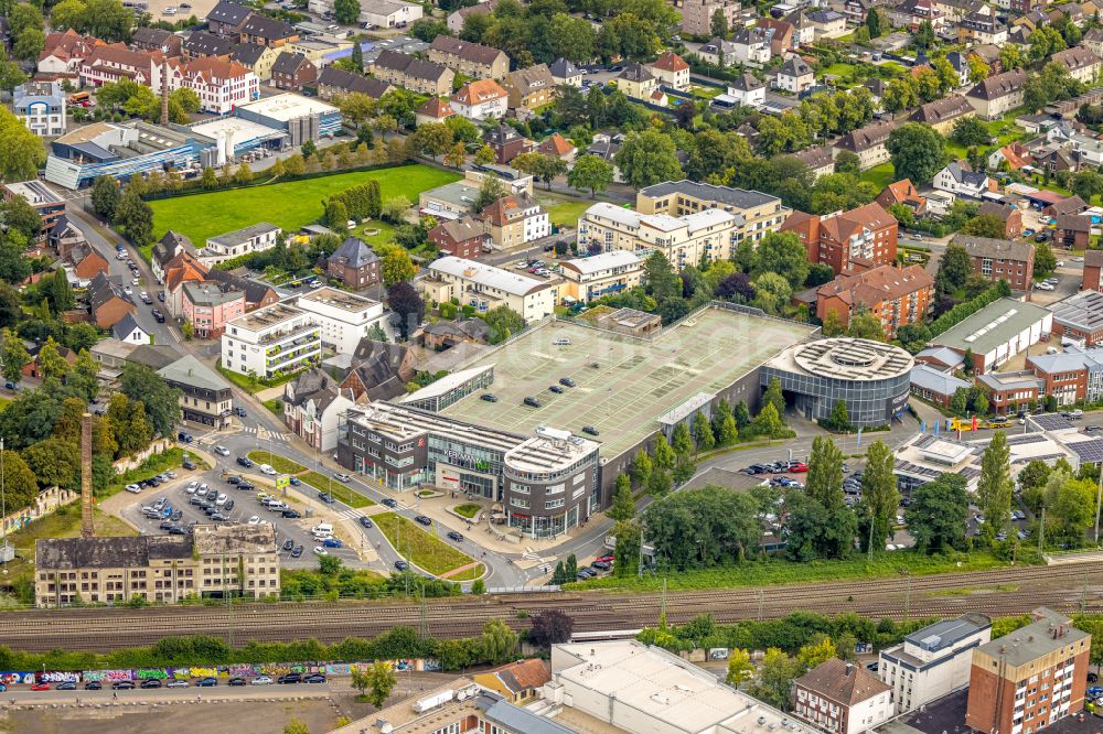 Ahlen aus der Vogelperspektive: Einkaufzentrum Kerkmann Platz im Ortsteil Innenstadt in Ahlen im Bundesland Nordrhein-Westfalen, Deutschland