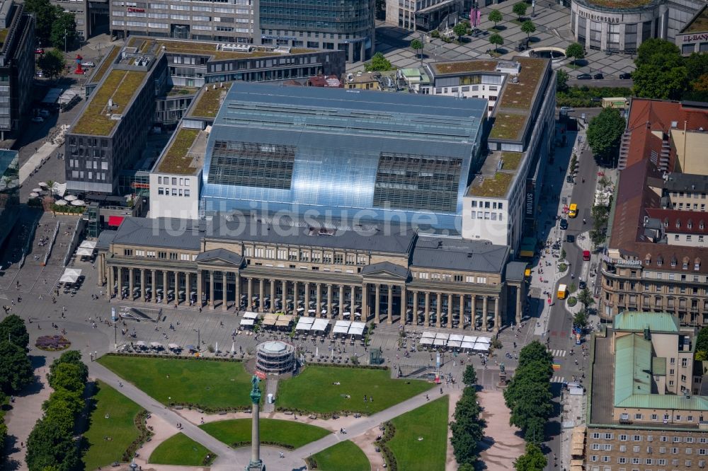 Luftaufnahme Stuttgart - Einkaufzentrum Königsbau Passagen in Stuttgart im Bundesland Baden-Württemberg, Deutschland