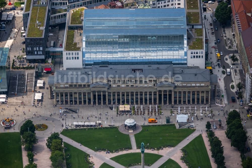 Luftaufnahme Stuttgart - Einkaufzentrum Königsbau Passagen in Stuttgart im Bundesland Baden-Württemberg, Deutschland