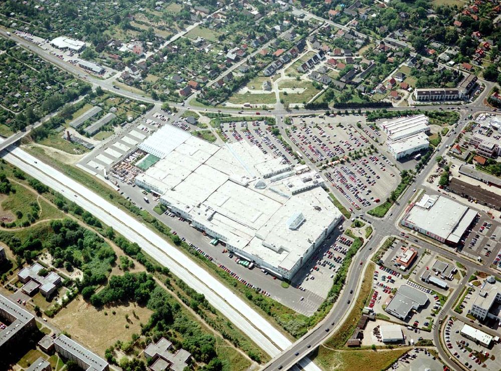 Luftbild Cottbus - Einkaufzentrum Lausitzpark an der Autobahnabfahrt nach Cottbus