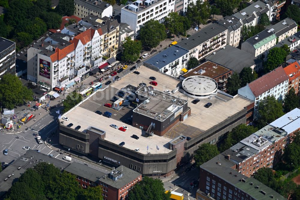 Hamburg aus der Vogelperspektive: Einkaufzentrum Osterstraße Ecke Heußweg in Hamburg, Deutschland