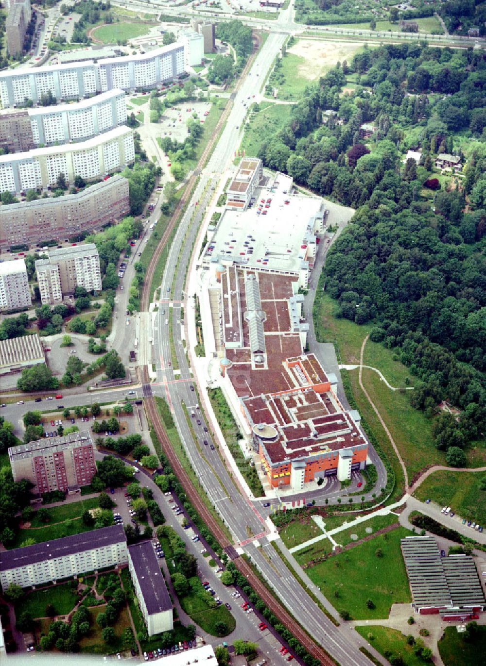 Chemnitz von oben - Einkaufzentrum Vita- Center in Chemnitz im Bundesland Sachsen, Deutschland