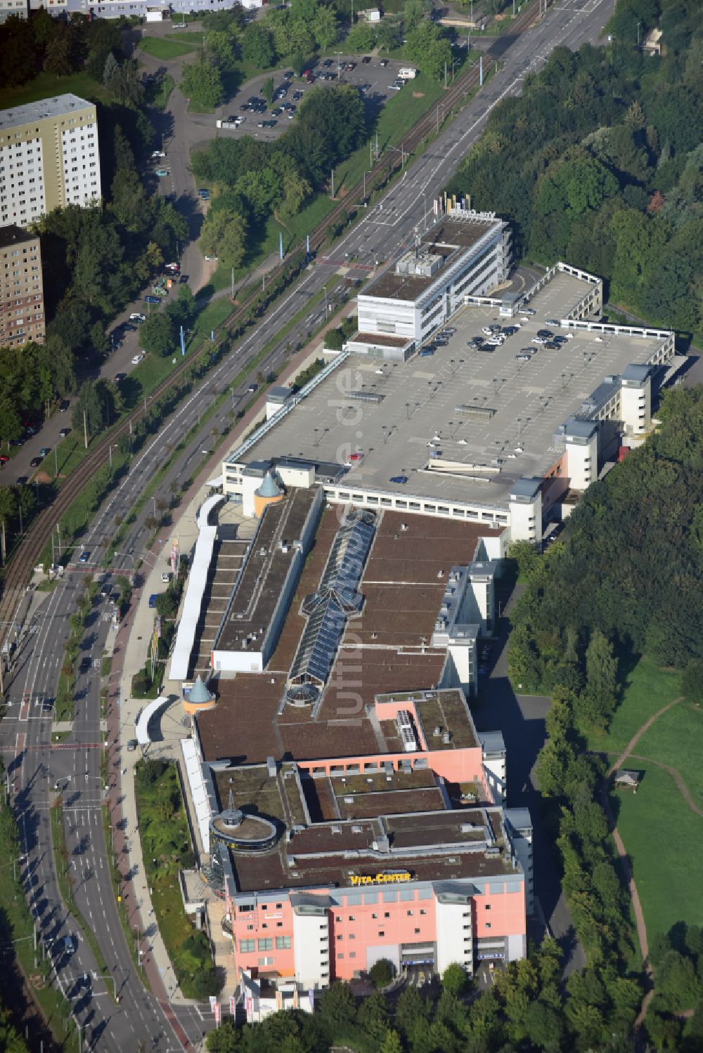 Luftbild Chemnitz - Einkaufzentrum Vita- Center in Chemnitz im Bundesland Sachsen, Deutschland