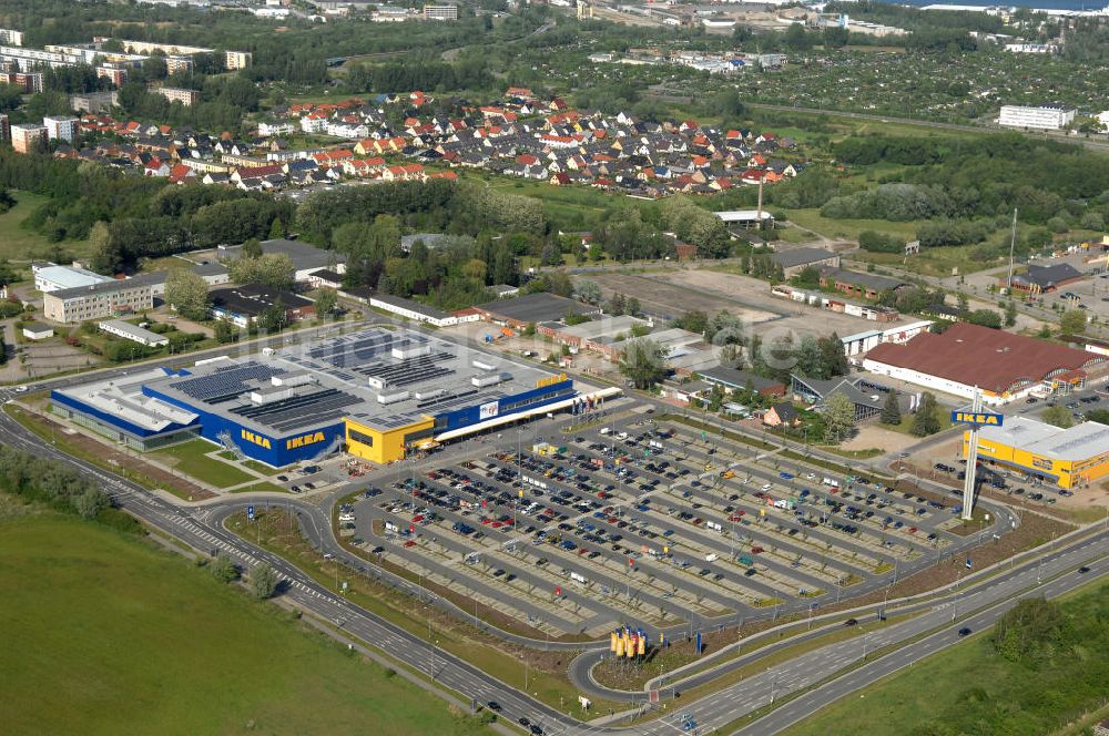 Luftaufnahme Rostock - Einrichtungshaus der IKEA Deutschland GmbH & Co. KG - Niederlassung Rostock