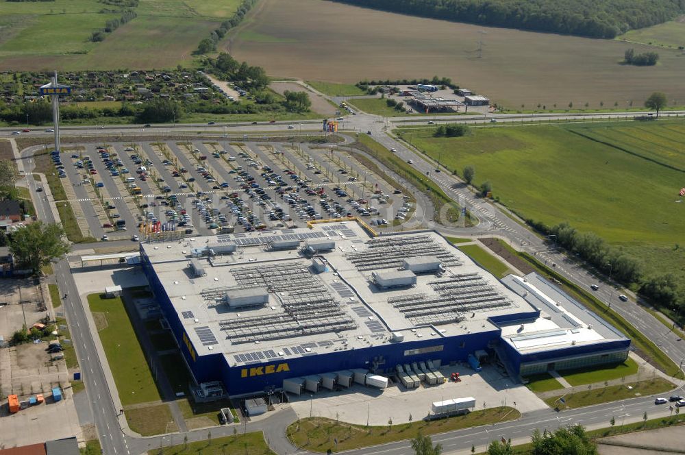 Luftaufnahme Rostock - Einrichtungshaus der IKEA Deutschland GmbH & Co. KG - Niederlassung Rostock