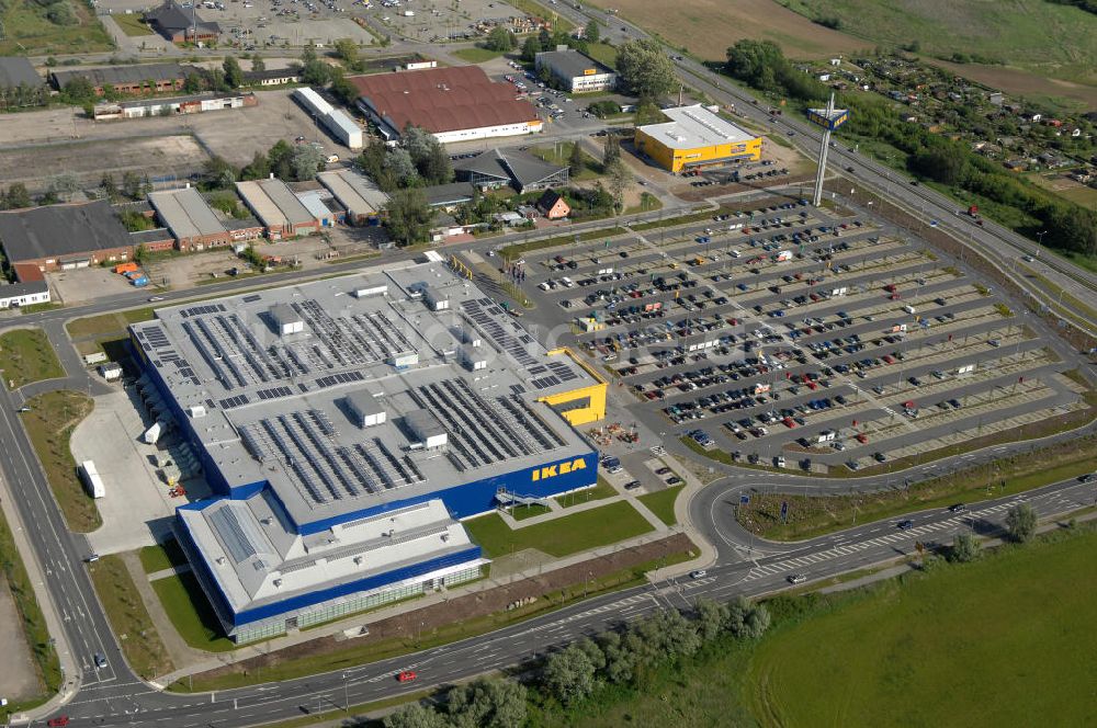 Luftbild Rostock - Einrichtungshaus der IKEA Deutschland GmbH & Co. KG - Niederlassung Rostock