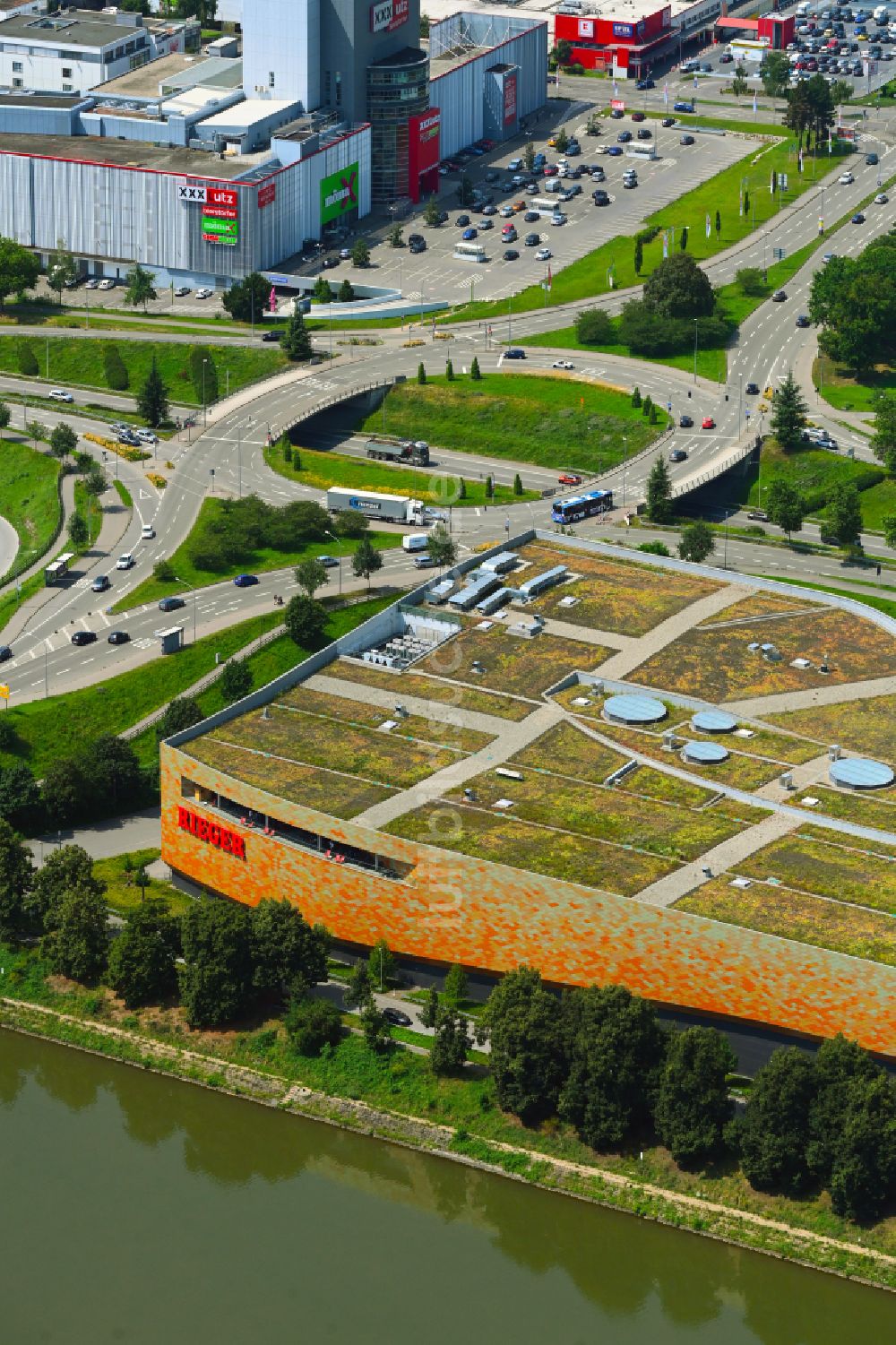 Luftbild Heilbronn - Einrichtungshaus - Möbelmarktder 1. Möbel Rieger GmbH & Co. KG in Heilbronn im Bundesland Baden-Württemberg, Deutschland