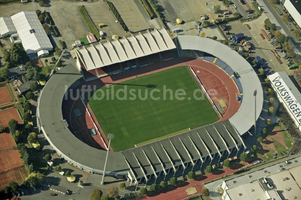 Braunschweig von oben - Eintracht-Stadion Braunschweig