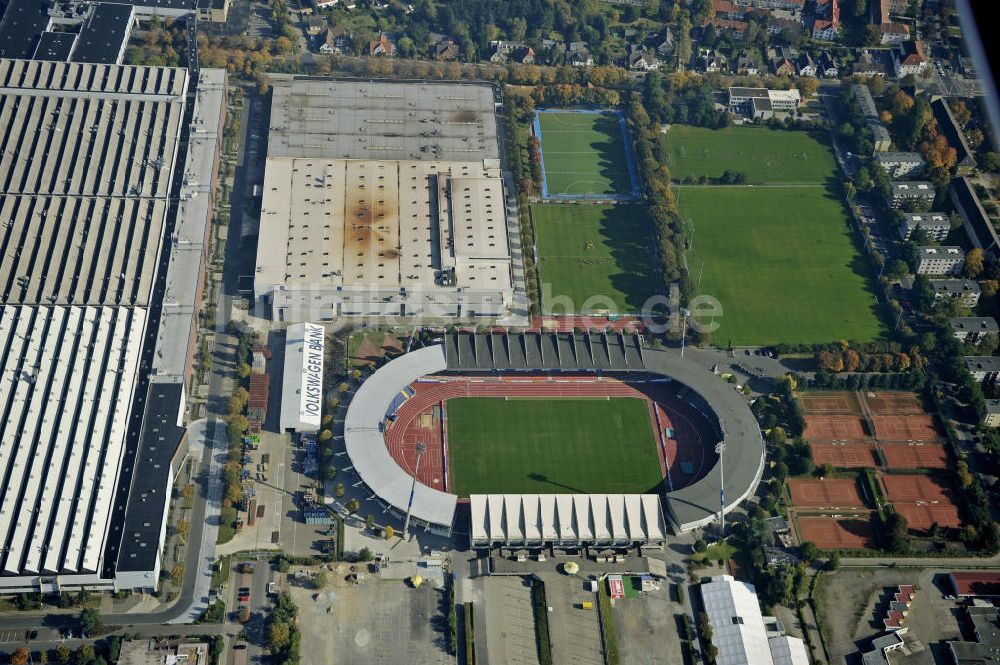 Braunschweig von oben - Eintracht-Stadion Braunschweig