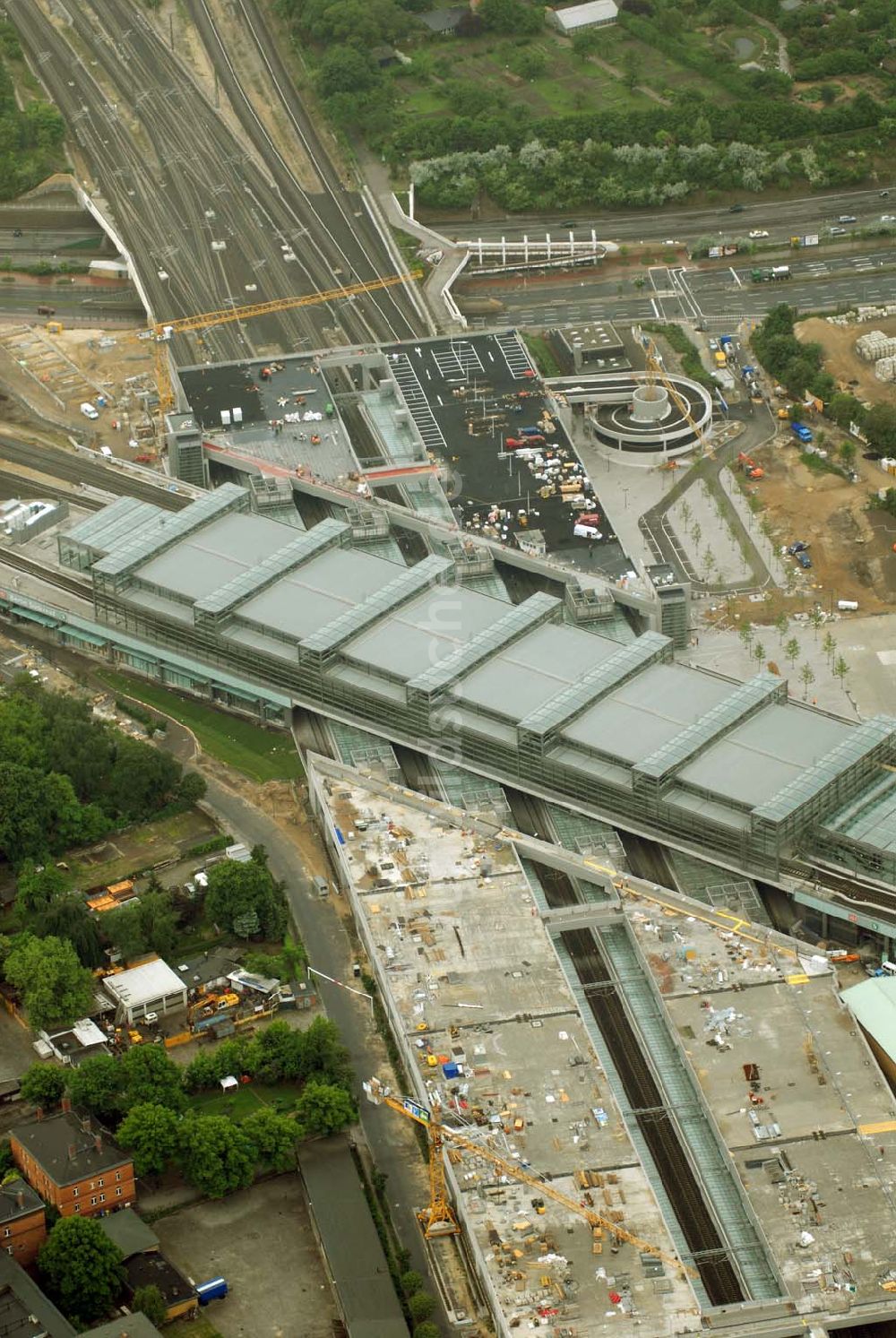 Luftbild Berlin-Tempelhof - Einweihung Berliner Südkreuz / Bahnhof Papestrasse