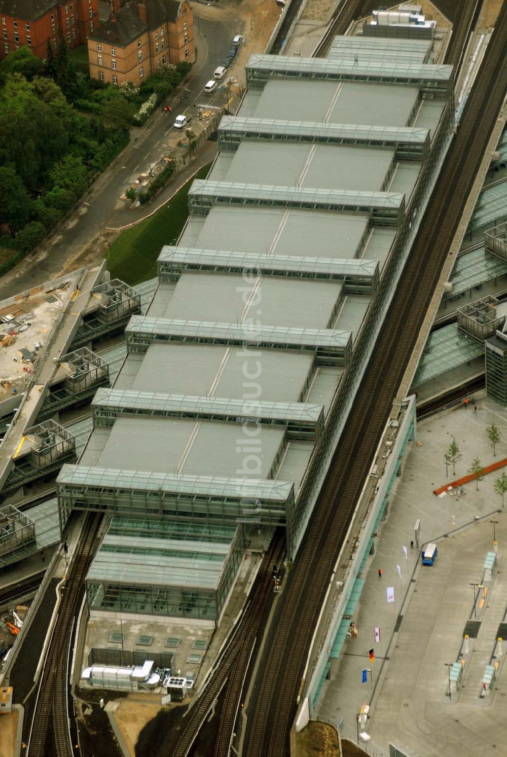 Luftbild Berlin-Tempelhof - Einweihung Berliner Südkreuz / Bahnhof Papestrasse