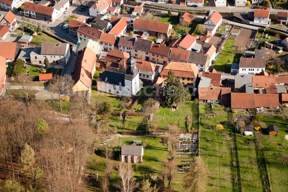 Angelroda von oben - Eisenbahn Brückenbauwerk in Angelroda im Bundesland Thüringen