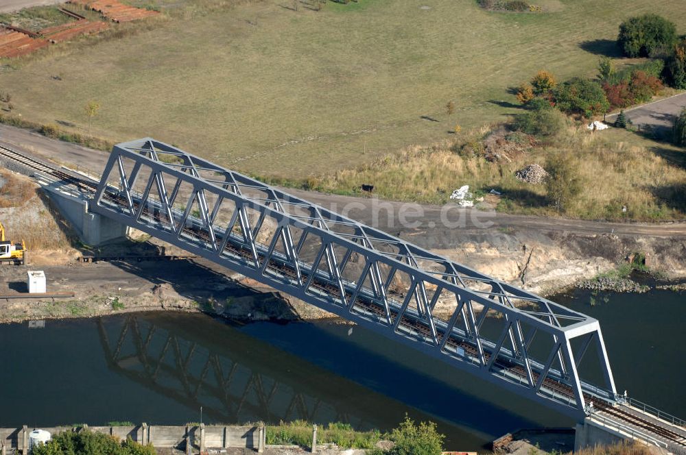 Luftaufnahme Genthin - Eisenbahnbrücke Genthin-Jerichow