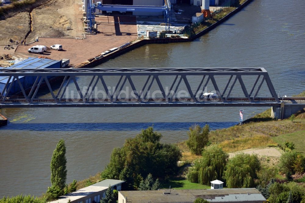 Luftbild Genthin - Eisenbahnbrücke Genthin-Jerichow im Bundesland Sachsen-Anhalt