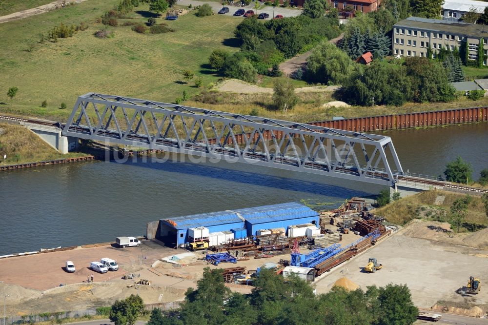 Luftbild Genthin - Eisenbahnbrücke Genthin-Jerichow im Bundesland Sachsen-Anhalt