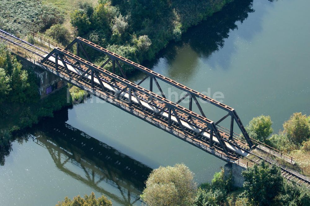 Luftbild GÜSEN - Eisenbahnbrücke Güsen-Jerichow