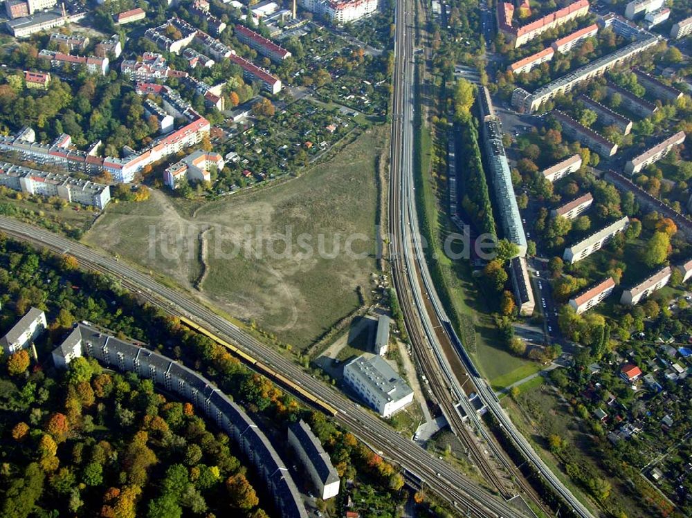 Luftbild Berlin- Pankow - Eisenbahnkreuz in Berlin