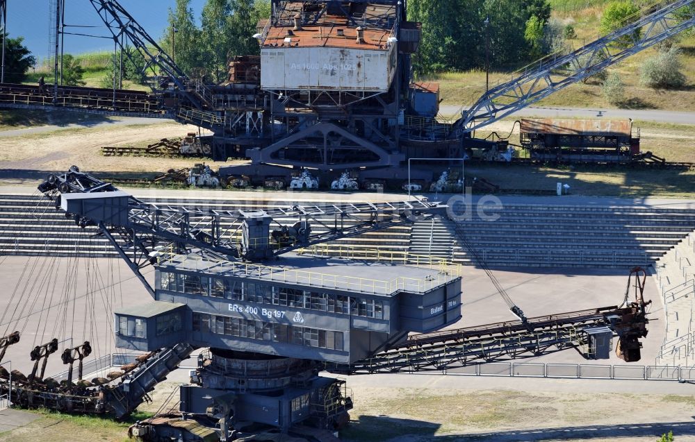 Gräfenhainichen aus der Vogelperspektive: Eisenstadt Ferropolis in Gräfenhainichen im Bundesland Sachsen-Anhalt