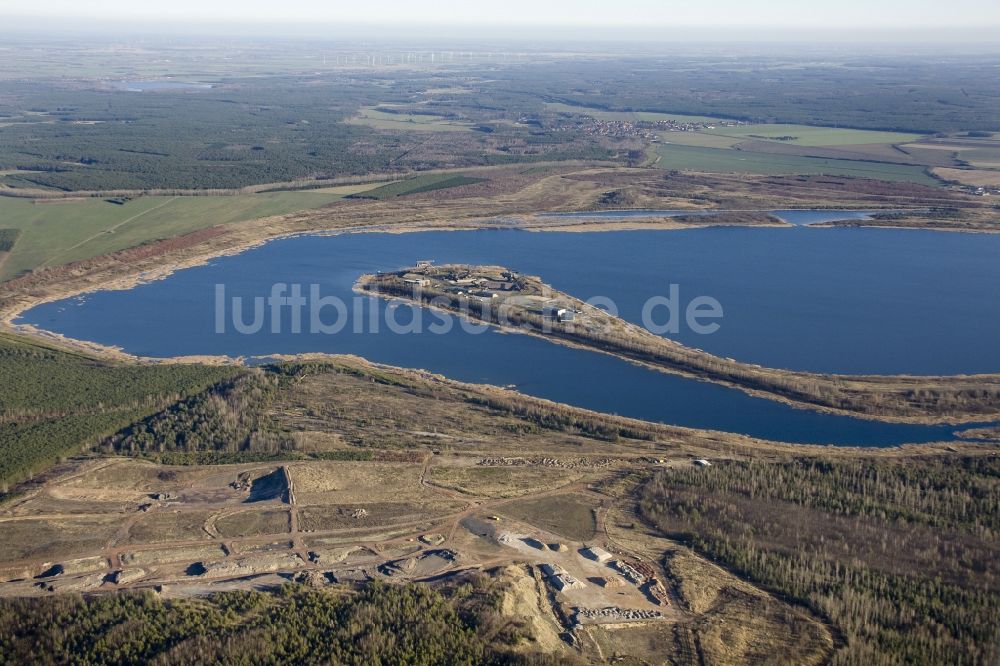 Gräfenhainichen aus der Vogelperspektive: Eisenstadt Ferropolis in Gräfenhainichen im Bundesland Sachsen-Anhalt