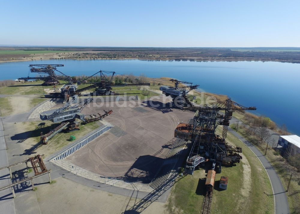 Gräfenhainichen aus der Vogelperspektive: Eisenstadt Ferropolis in Gräfenhainichen im Bundesland Sachsen-Anhalt