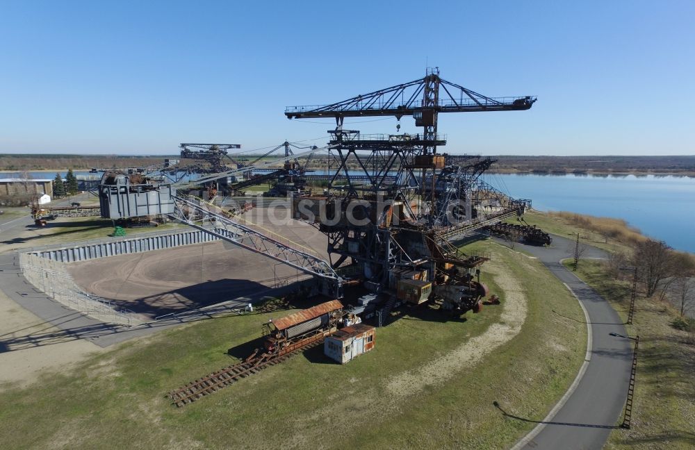 Gräfenhainichen von oben - Eisenstadt Ferropolis in Gräfenhainichen im Bundesland Sachsen-Anhalt