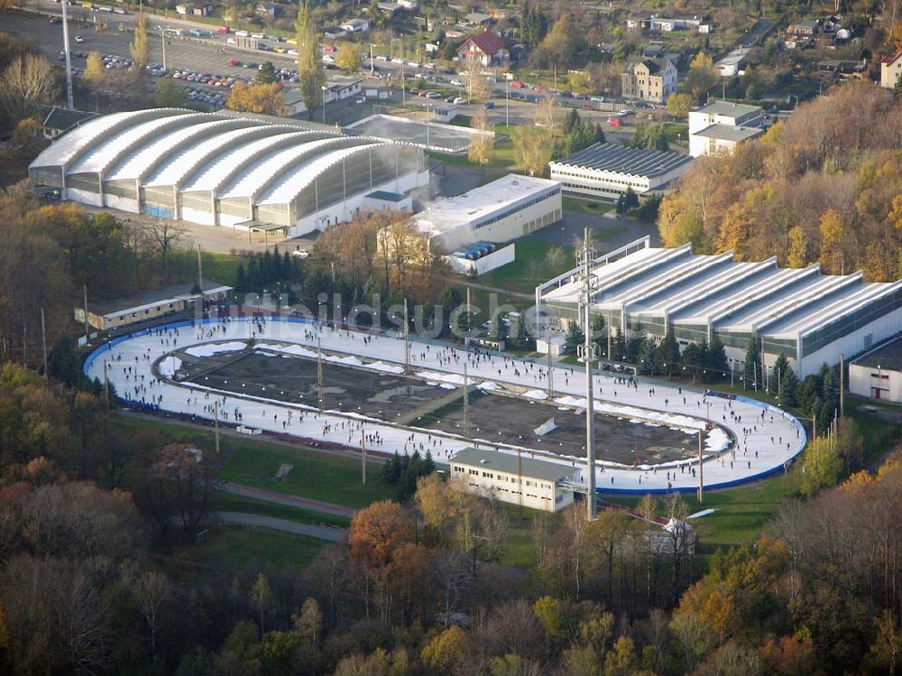 Luftaufnahme Chemnitz - Eisoval und Eishalle der Eissport und Freizeit GmbH Chemnitz