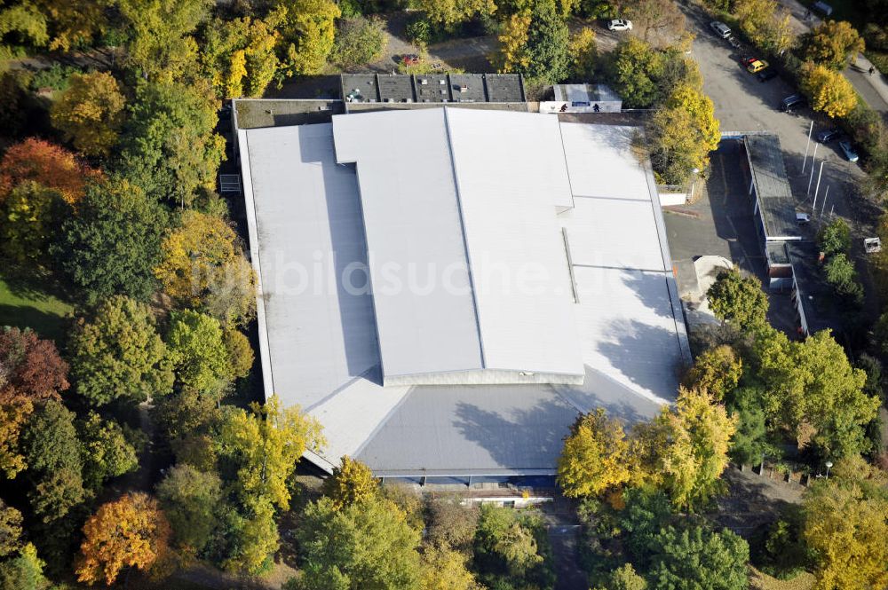 Mannheim von oben - Eisstadion am Friedrichspark Mannheim