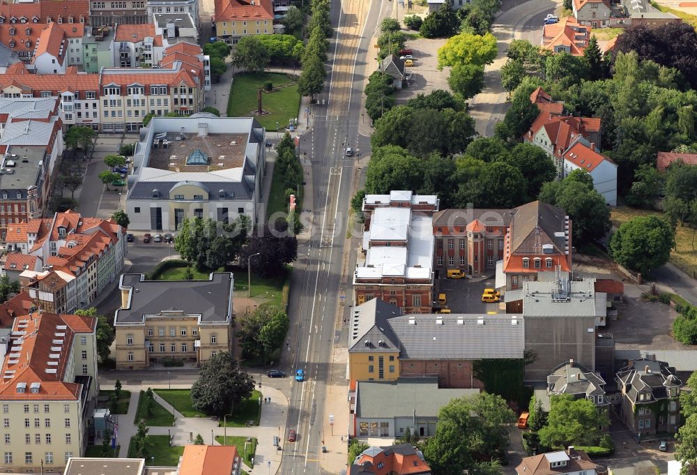 Gotha aus der Vogelperspektive: Ekhofplatz mit Kulturhaus in Gotha im Bundesland Thüringen