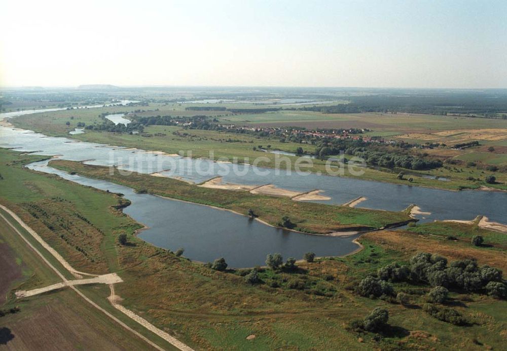 Ringfurth aus der Vogelperspektive: Elbausfluss bei Ringfurth