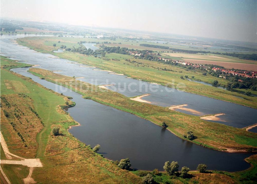 Luftaufnahme Ringfurth - Elbausfluss bei Ringfurth am Elbe-Havel-Kanal