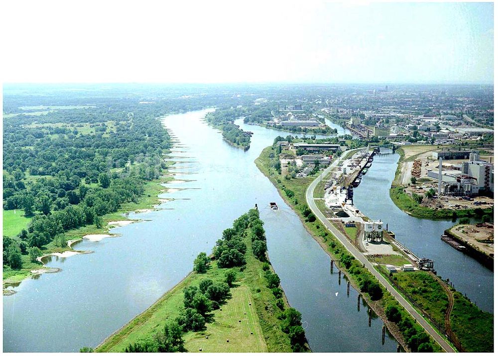 Luftbild Hohenwarthe - Elbe-Abstiegskanal