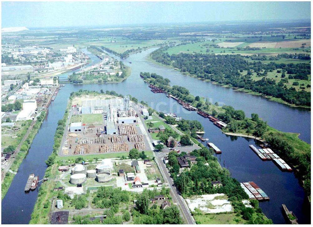 Luftaufnahme Magdeburg - Elbe-Abstiegskanal