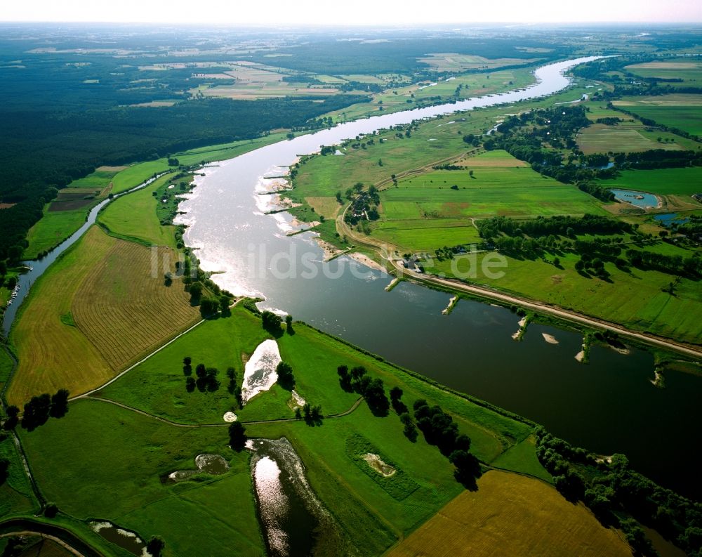 Luftaufnahme Elbe-Parey - Elbe in der Gemeinde Elbe-Parey im Bundesland Sachsen-Anhalt