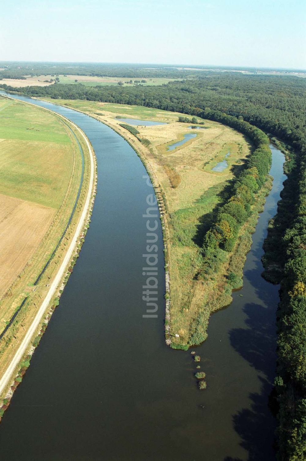 Luftbild Parchau - Elbe-Havel-Kanal bei Parchau