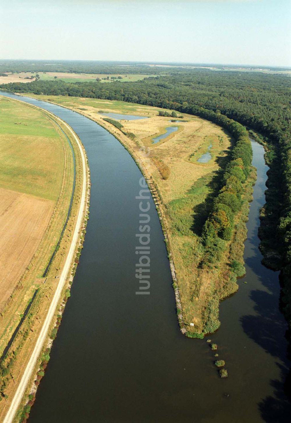 Luftaufnahme Parchau - Elbe-Havel-Kanal bei Parchau