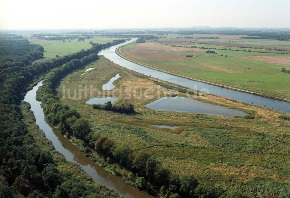 Parchau aus der Vogelperspektive: Elbe-Havel-Kanal bei Parchau