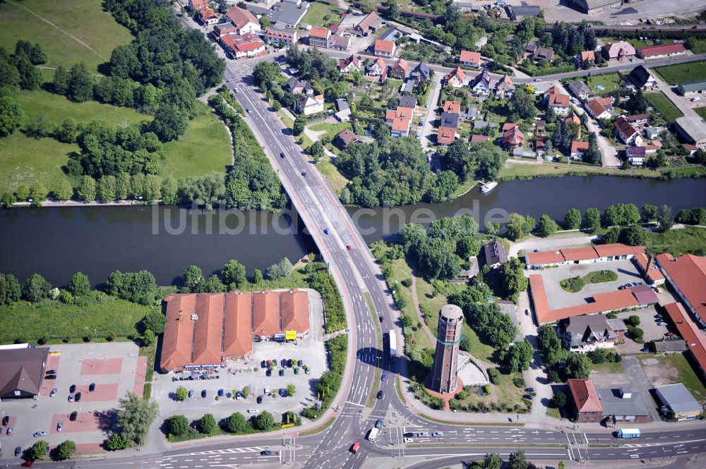 Luftbild Genthin - Elbe-Havel-Kanal / Canal bei Genthin