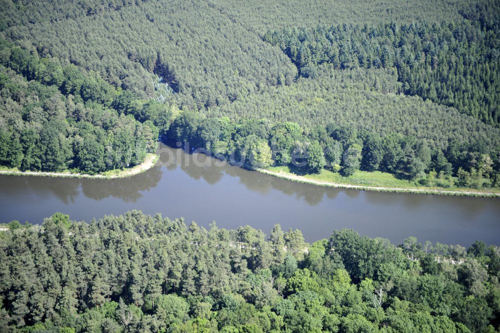 Luftbild Genthin - Elbe-Havel-Kanal / Canal bei Genthin