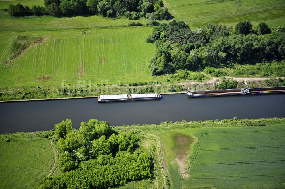 Luftaufnahme Genthin - Elbe-Havel-Kanal / Canal bei Genthin