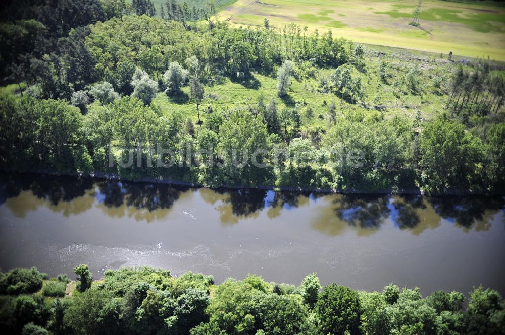 Zerben von oben - Elbe-Havel-Kanal / Canal bei Zerben